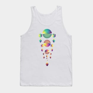 Dream Catcher Triple Tier | Combo 1 Peacock, Sunset and Volcano (White) Tank Top